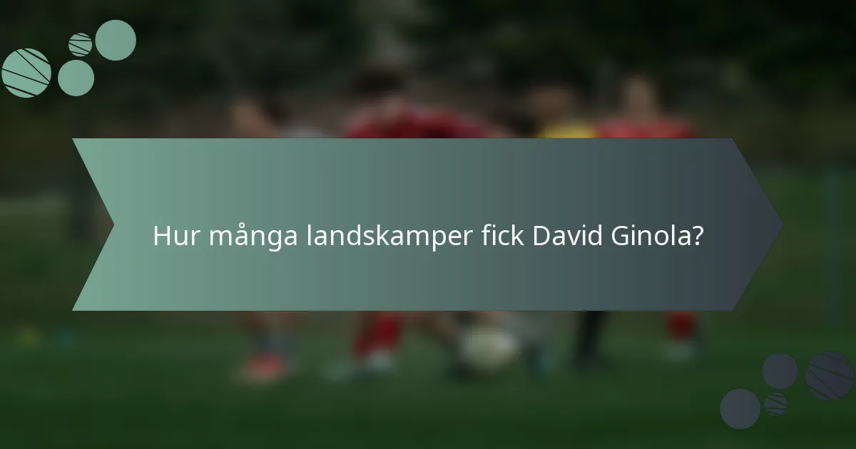 Hur många landskamper fick David Ginola?