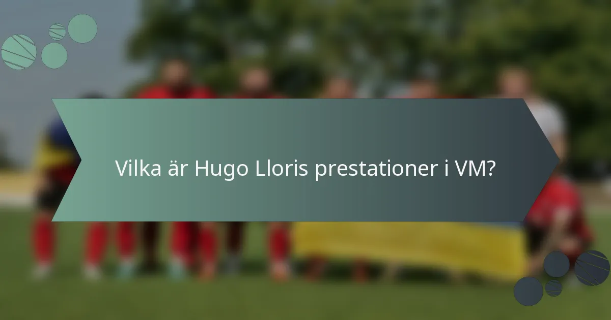 Vilka är Hugo Lloris prestationer i VM?